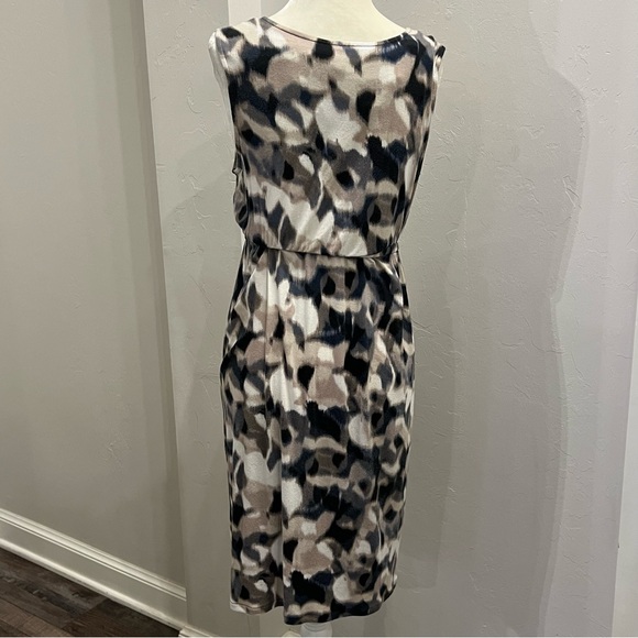 Alfani Women's Petite Size SP Black Tan  Blend Geometric Dress - Picture 3 of 4